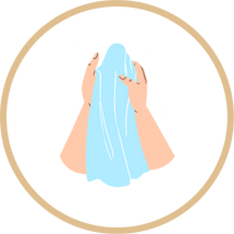 タオルで手を拭くイラスト